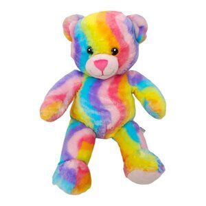 Build A Bear Workshop Enchanted Garden Rainbow 17" Teddy Bear Plush Pastel Toy